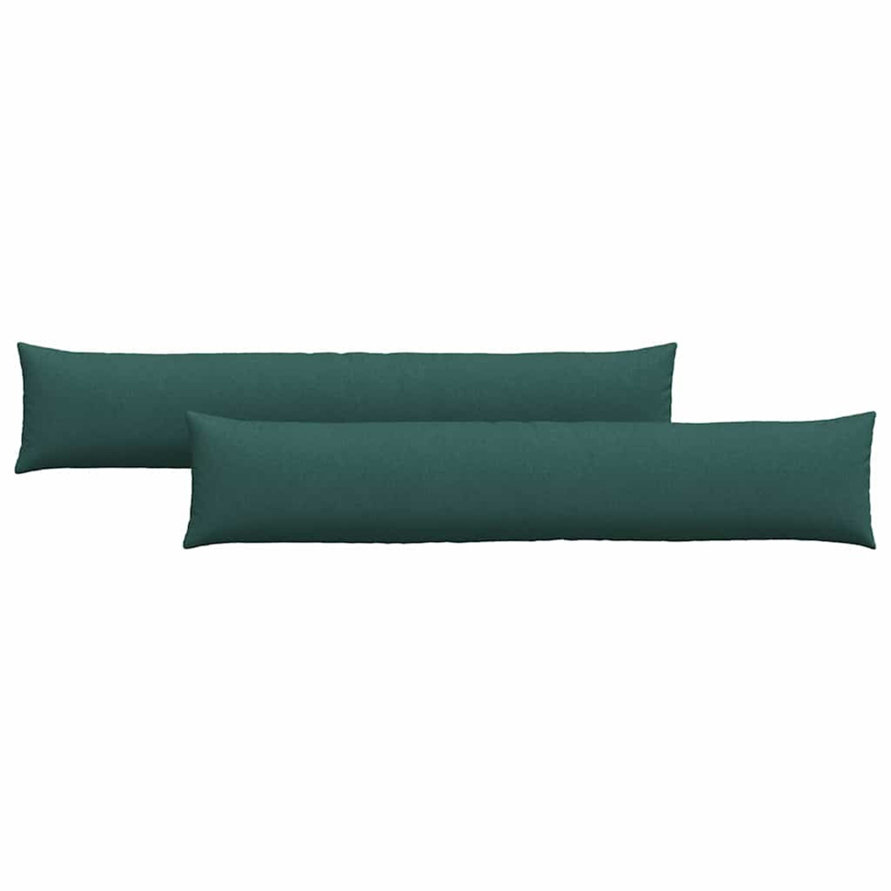 Coussins de canapé 2 pcs vert foncé 200 x 40 cm tissu