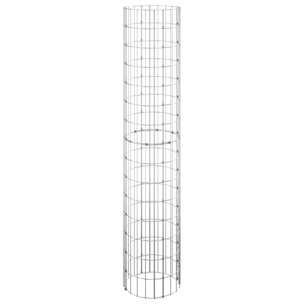 Poteau à gabion circulaire acier galvanisé ø30x150 cm