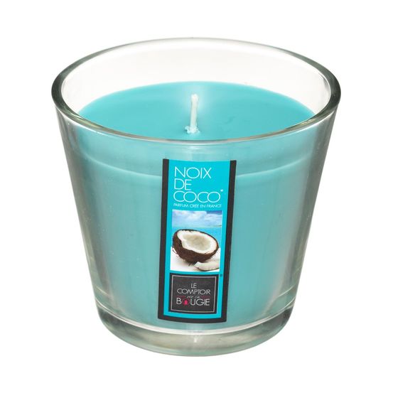 Bougie parfumée noix de coco pot en verre 190 g
