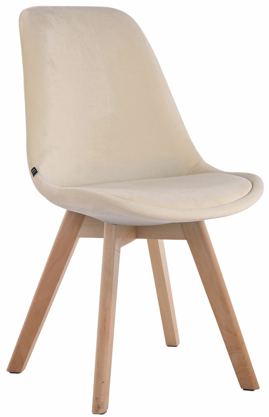 Chaise visiteur borneo v2 velours naturel