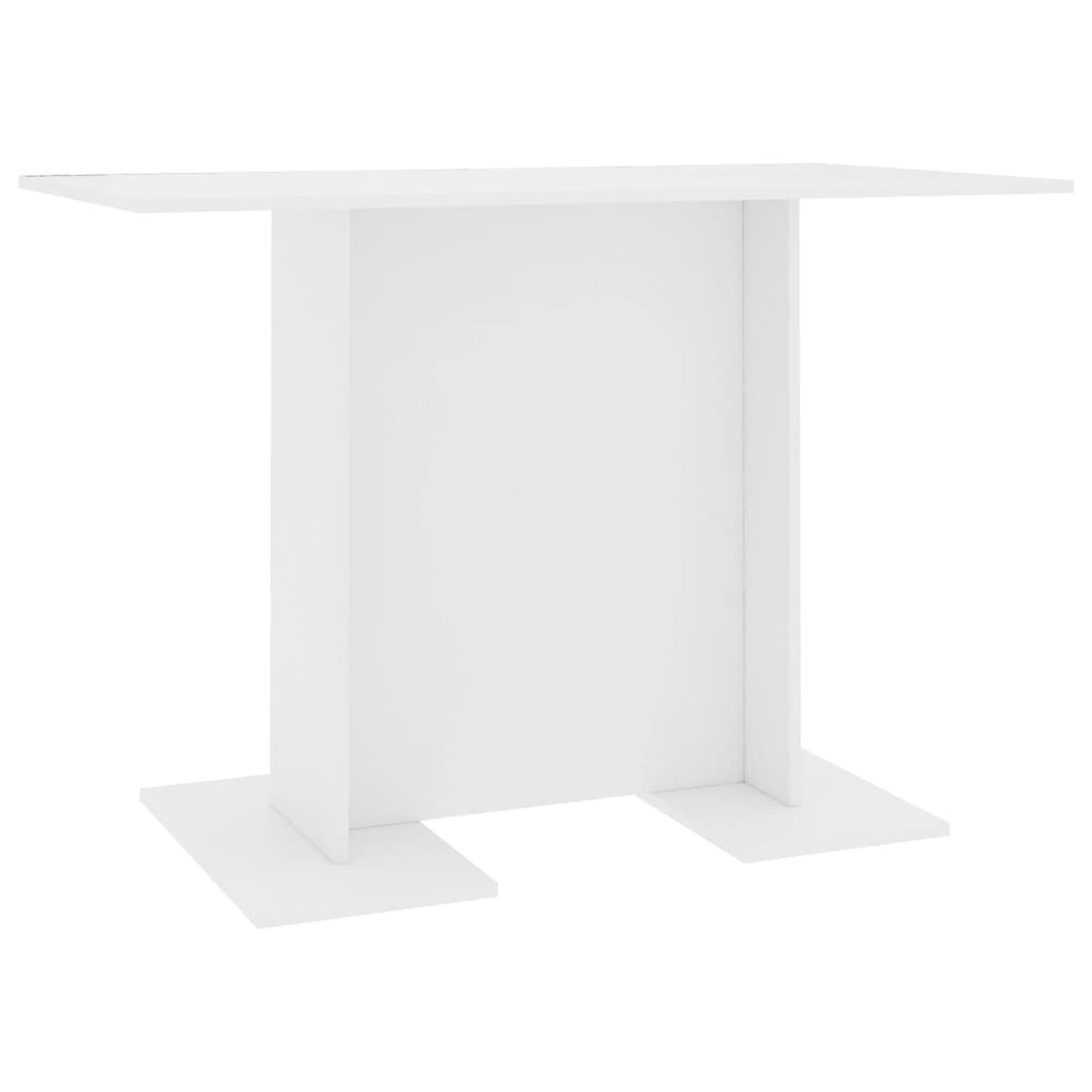 Table de salle à manger blanc 110 x 60 x 75 cm bois ingénierie