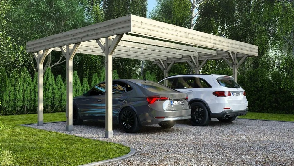 Carport, abri de voiture 6,06x5,03 m - 30,48 m2 - car5 - altanka