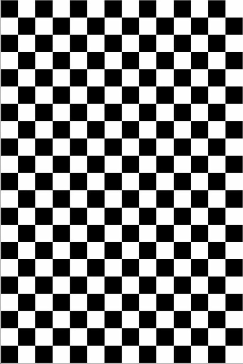 Tapis d'intérieur damier 160 x 230 cm - noir