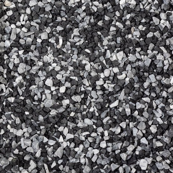 Gravier mix marbre bleu / gris-basalte noir 8-16 mm - pack de 12m² (35 sacs de 20kg - 700kg)