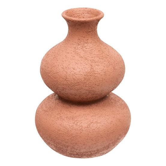 Vase totem ezia h23,5cm marron