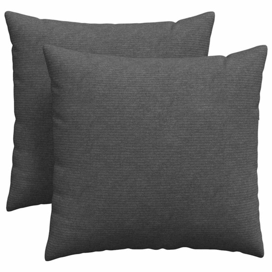 Coussins de canapé 2 pcs gris foncé 45 x 45 cm