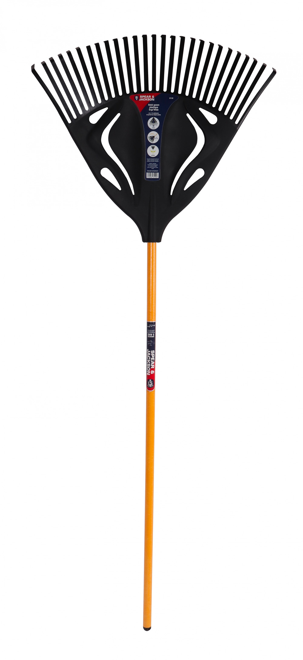 Balai à gazon ergo'wide emmanché