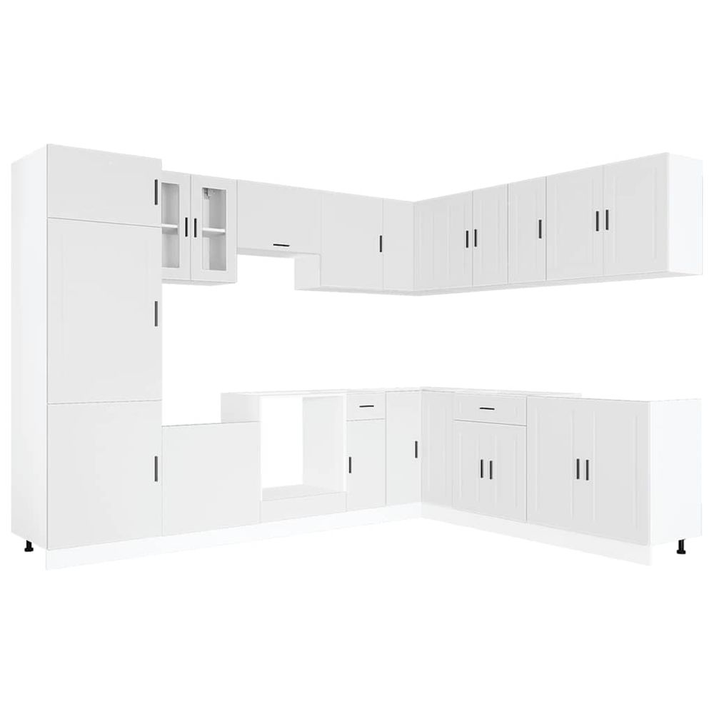 Ensemble d'armoires de cuisine 14 pcs porto bois d'ingénierie