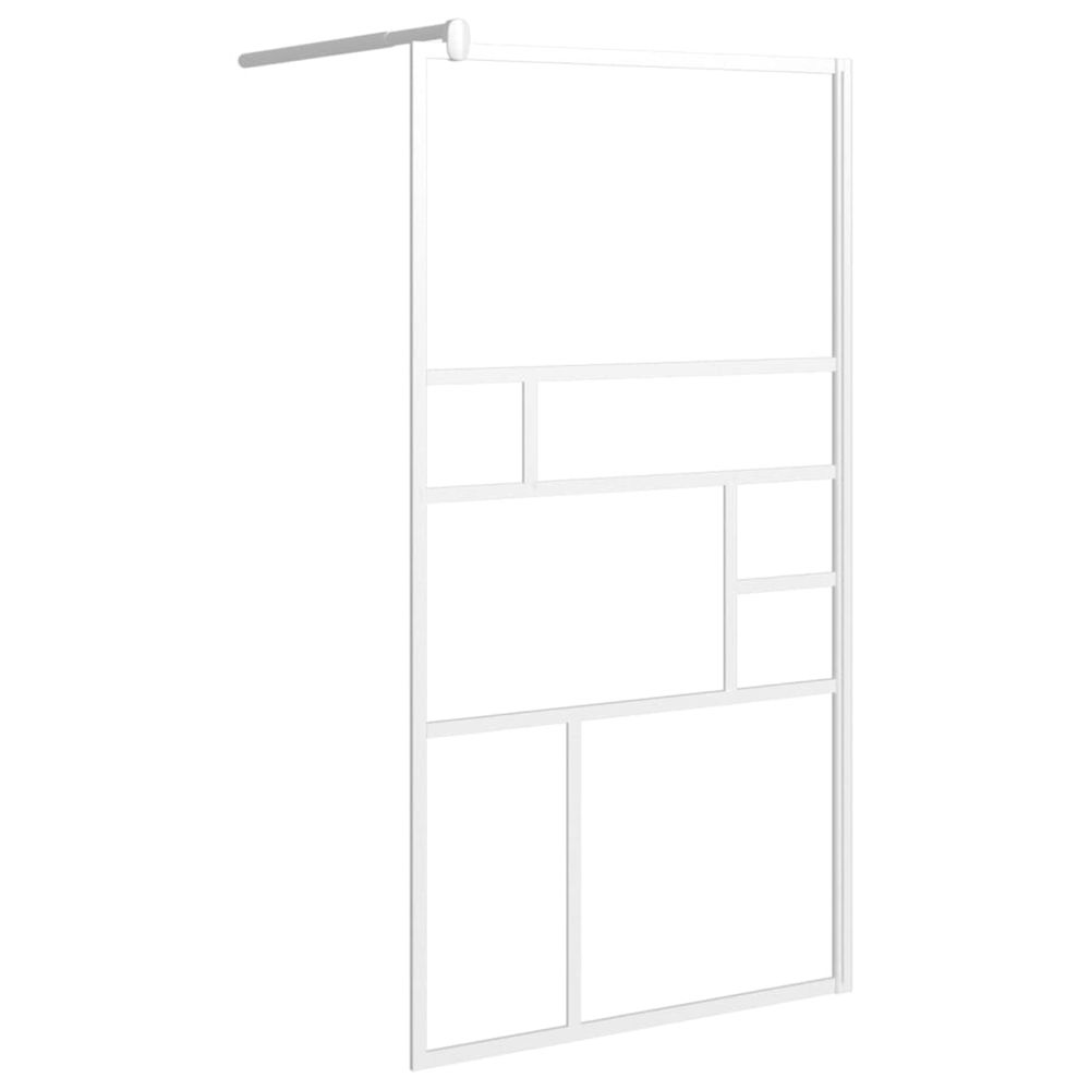 Paroi de douche 115x195 cm esg verre blanc