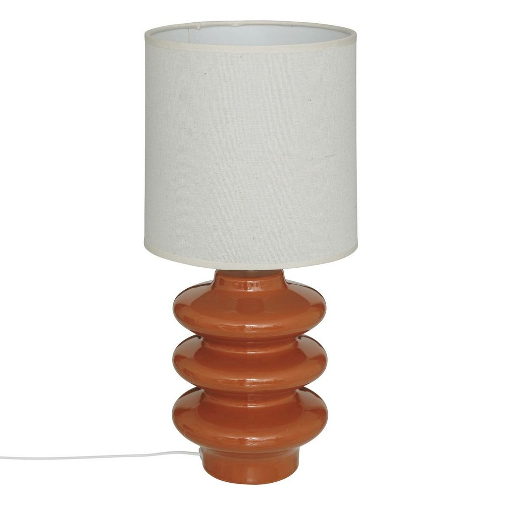 Lampe à poser champignon secteur vinus terracotta h45,5cm