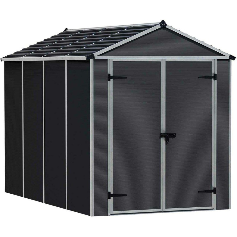 Abri de jardin en polycarbonate et aluminium rubicon 5.6m²
