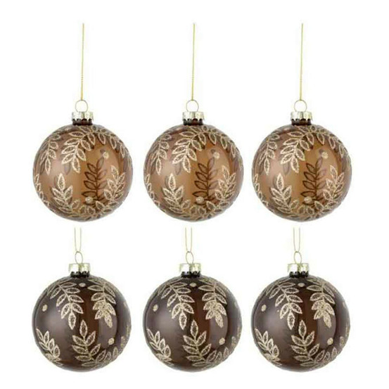Lot de 6 boules de noël