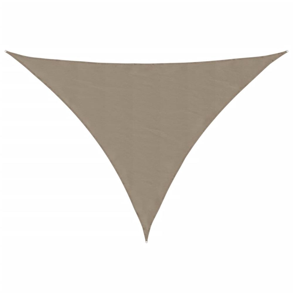 Voile de parasol tissu oxford triangulaire 2,5x2,5x3,5 m taupe