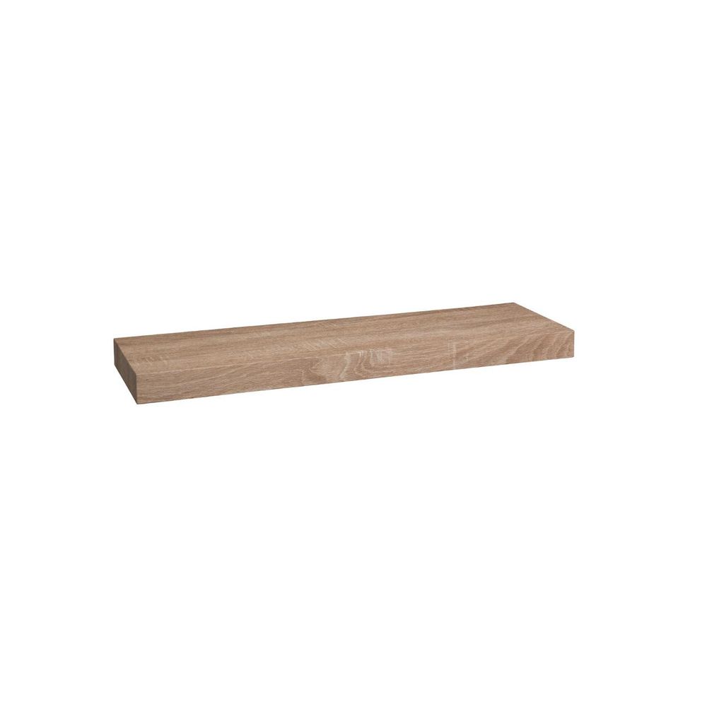 Étagère murale flottante coloris chêne naturel l 60 cm fixations invisibles
