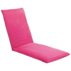 Transat chaise longue bain de soleil lit de jardin terrasse meuble d'extérieur pliable tissu oxford rose