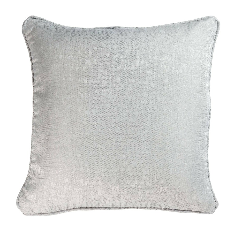 Coussin passepoil adamo jacquard gris 60 x 60 cm