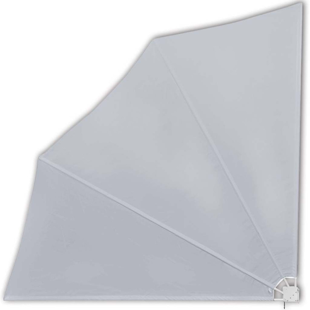 Auvent latéral pliable de balcon gris 140x140 cm