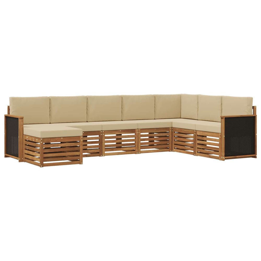 Ensemble de canapés d'extérieur 6 pc naturel
