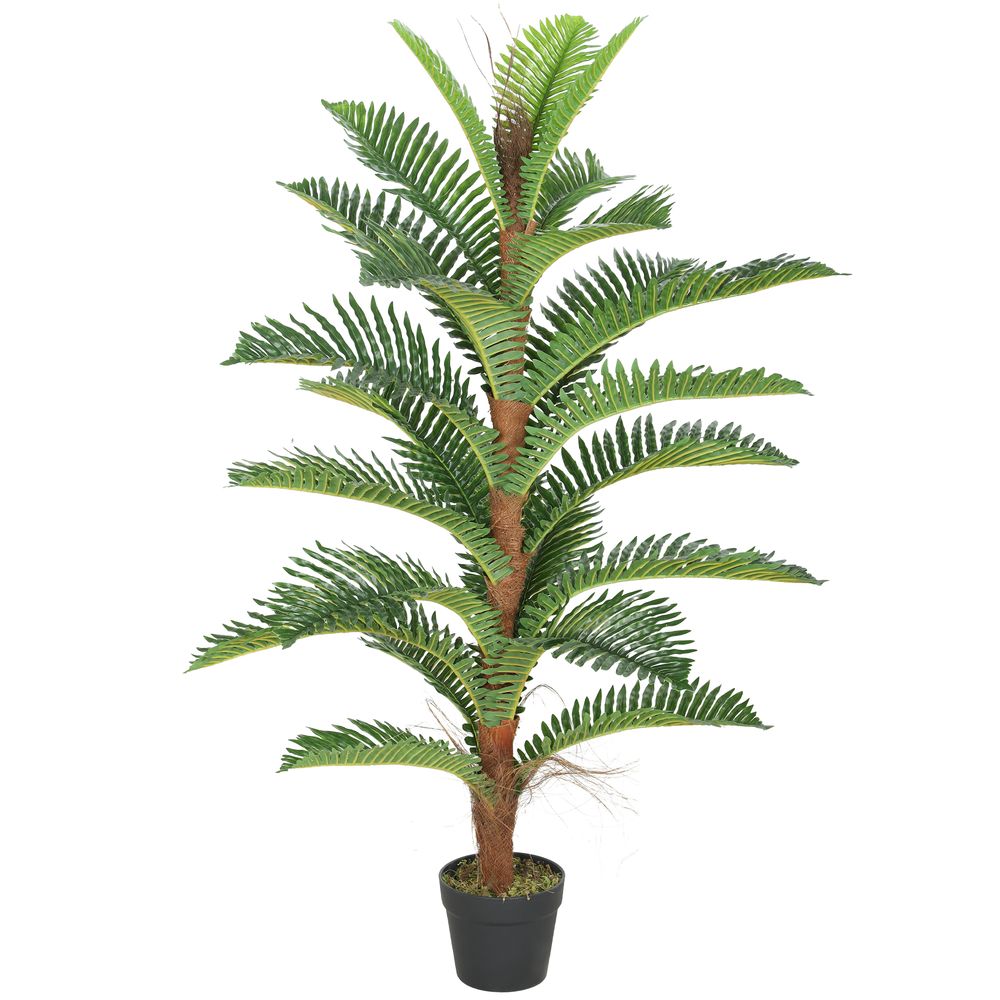 Palmier artificiel peva pour intérieur et bureau touche exotique 120 cm vert