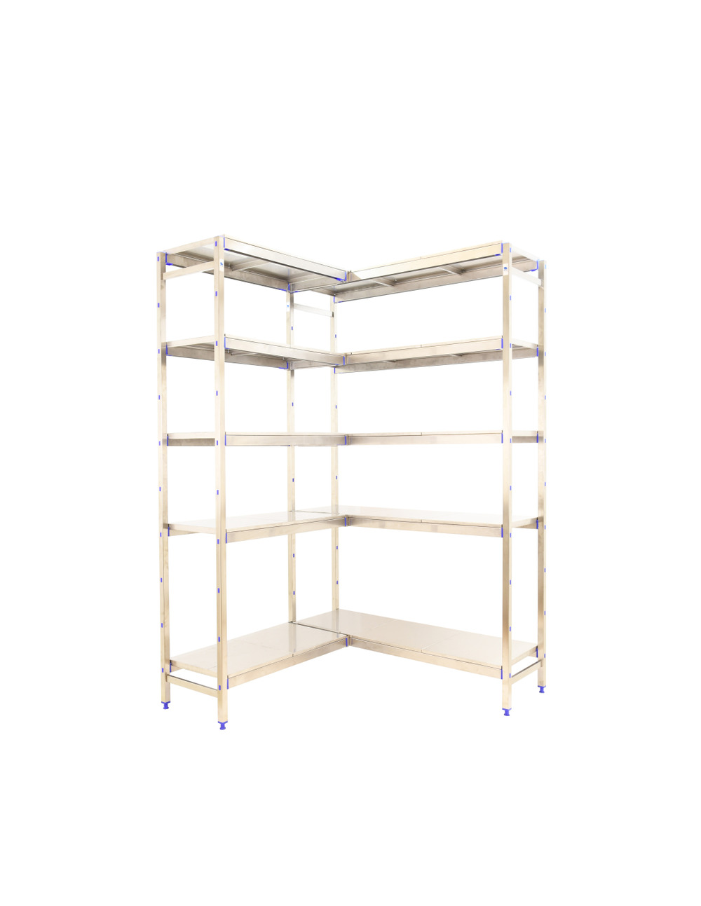 Etagère sans vis simoninox corner 5ss/2000x(1660-1260)x400 acier inox 2000x1660x400 - simonrack
