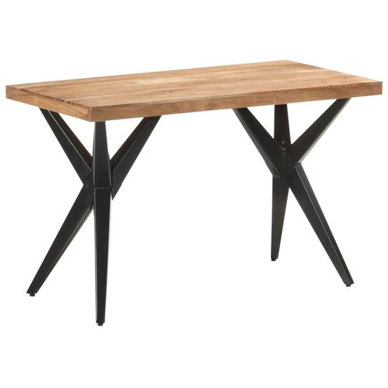 Table de salle à manger 120x60x76 cm bois solide d'acacia