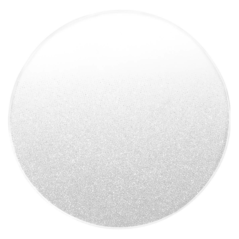 Plaque miroir pailletée d.10cm argent