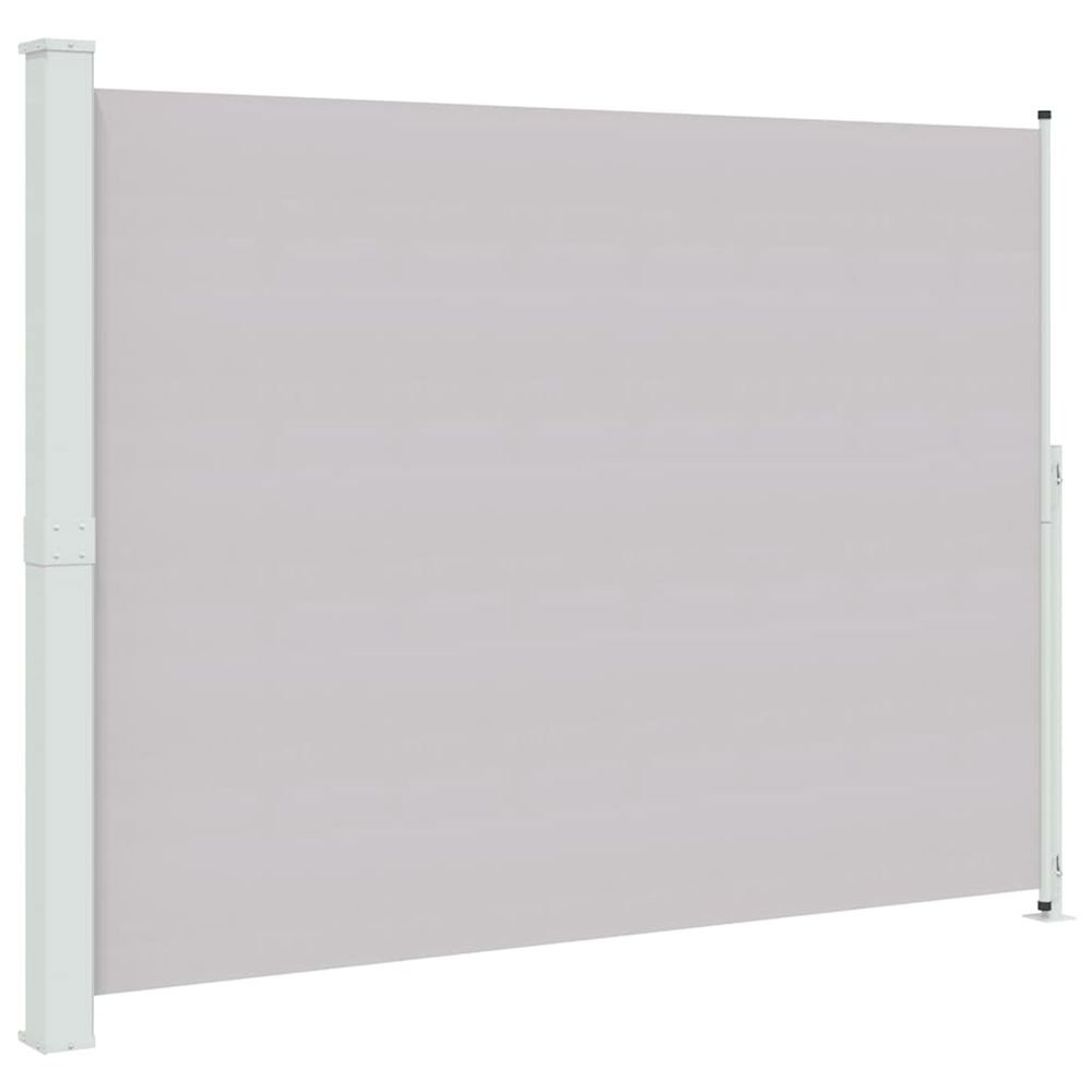 Auvent latéral rétractable de patio 220x300 cm gris