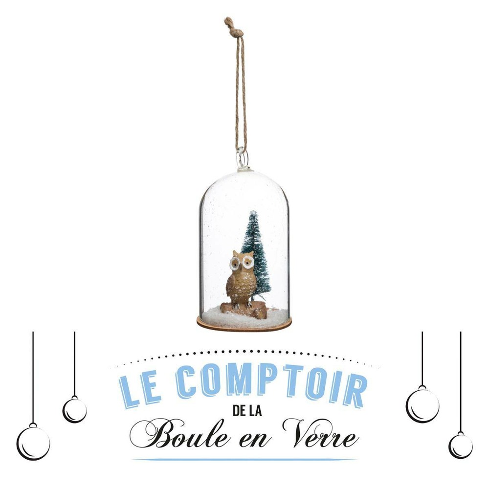 Sujet de noël bocal en verre