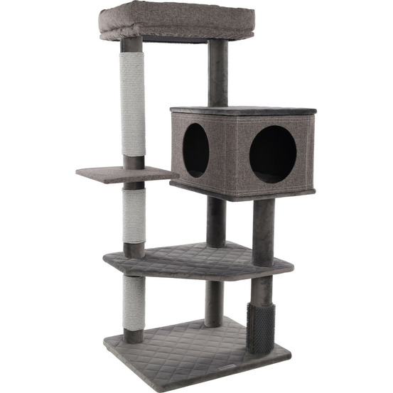 Arbre à chat fulgur gris 76 x 58 x h 125 pour chat
