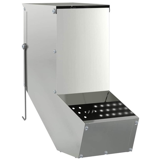 Distributeur pour lapins argent 12,5 x 26 x 28,5 cm