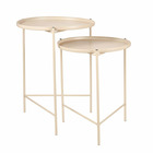 Mica decorations table d'appoint nero - 47x47x60 cm - le fer - rose - set de 2