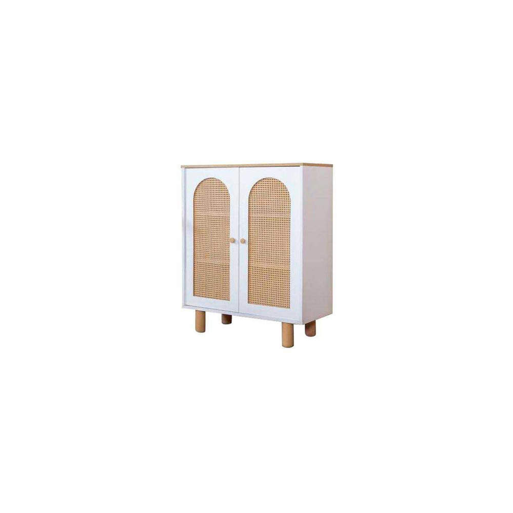 Buffet 2 portes en aggloméré bohem bas : 90 x 41 x 105 cm