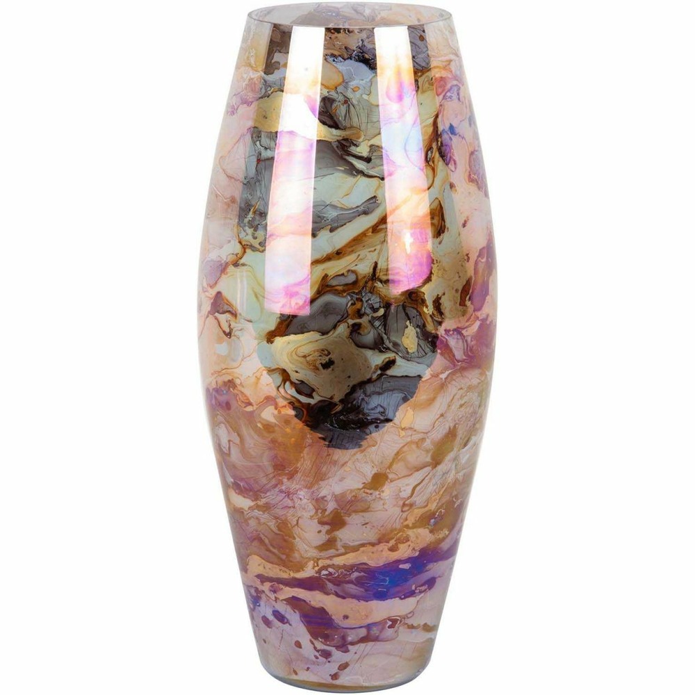 Vase en verre melange cone marron