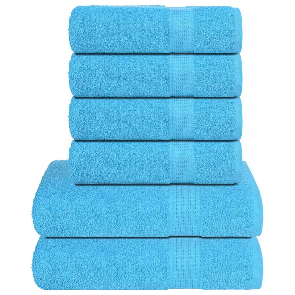 Ensemble de serviettes frogn 6 pcs turquoise 360 g/m²