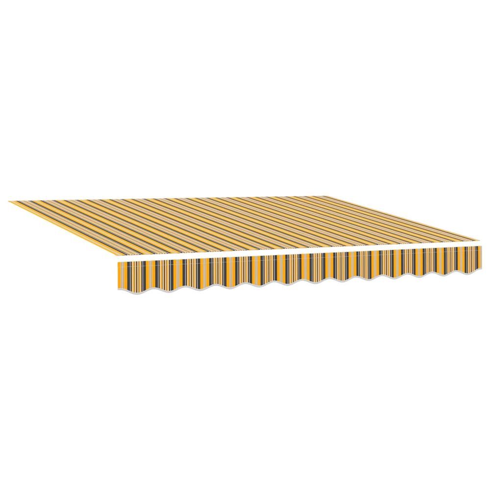 Auvent rétractable multicolore 350 x 250 cm tissu et aluminium