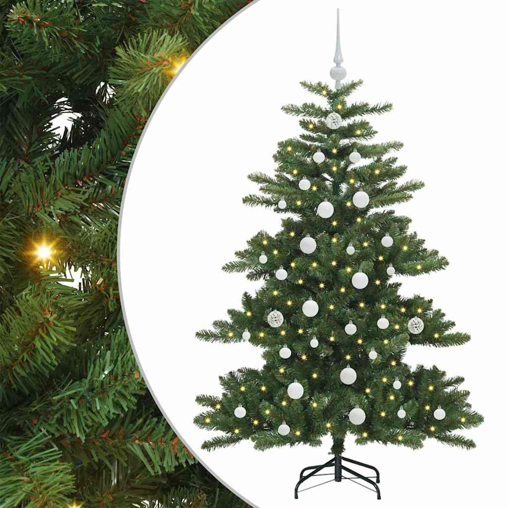 Sapin de noël artificiel à branches articulées vert 150 cm pvc