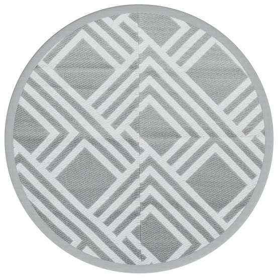 Tapis d'extérieur arakil gris ø120 cm pp