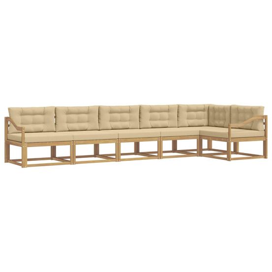 Ensemble de canapés d'extérieur 4 pc blanc et beige polyester