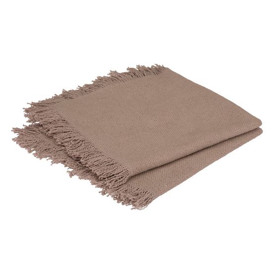 2 serviettes de tables a franges en coton