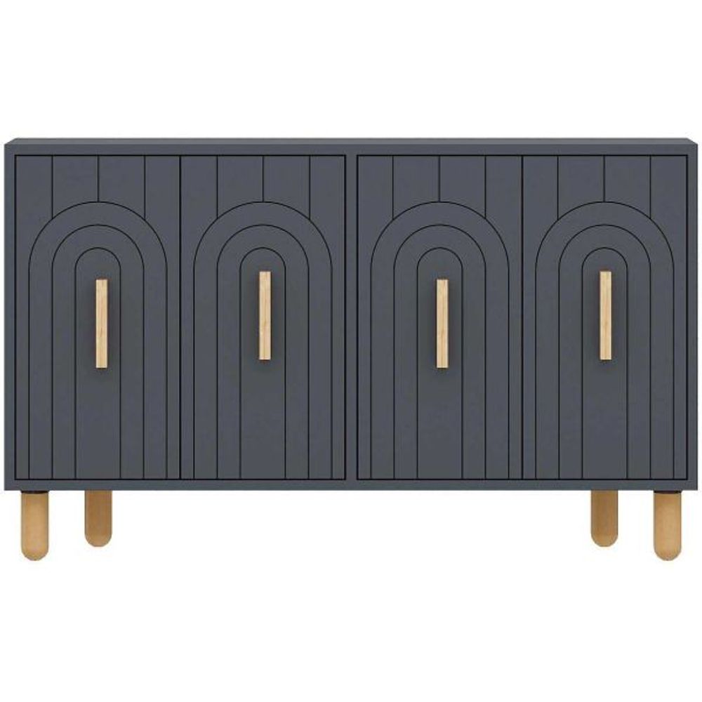 Buffet 4 portes en aggloméré tiger anthracite