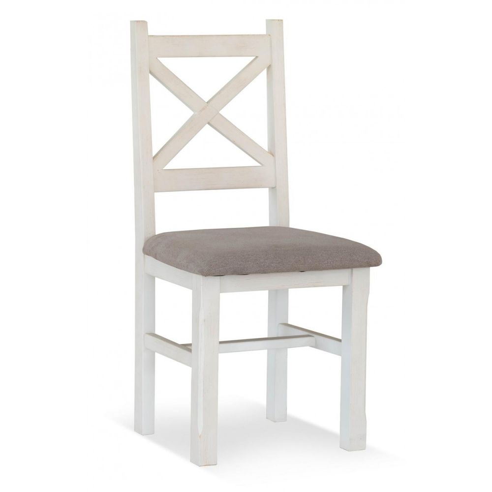 Lot de 2 chaises bois blanc - bréanna décoration d'autrefois