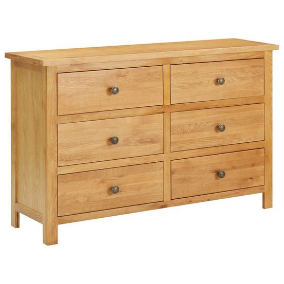Commode 105x33,5x73 cm bois de chêne massif