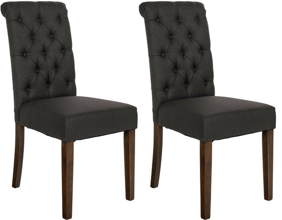 Lot de 2 chaises de salle à manger tissu lisburn
