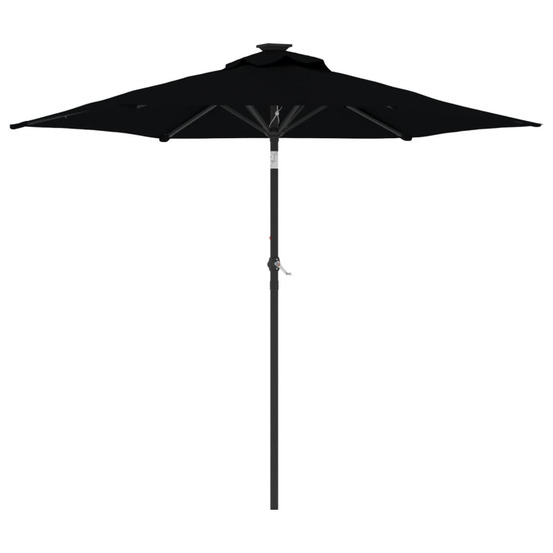 Parasol de jardin avec mât en acier noir 225x225x212 cm