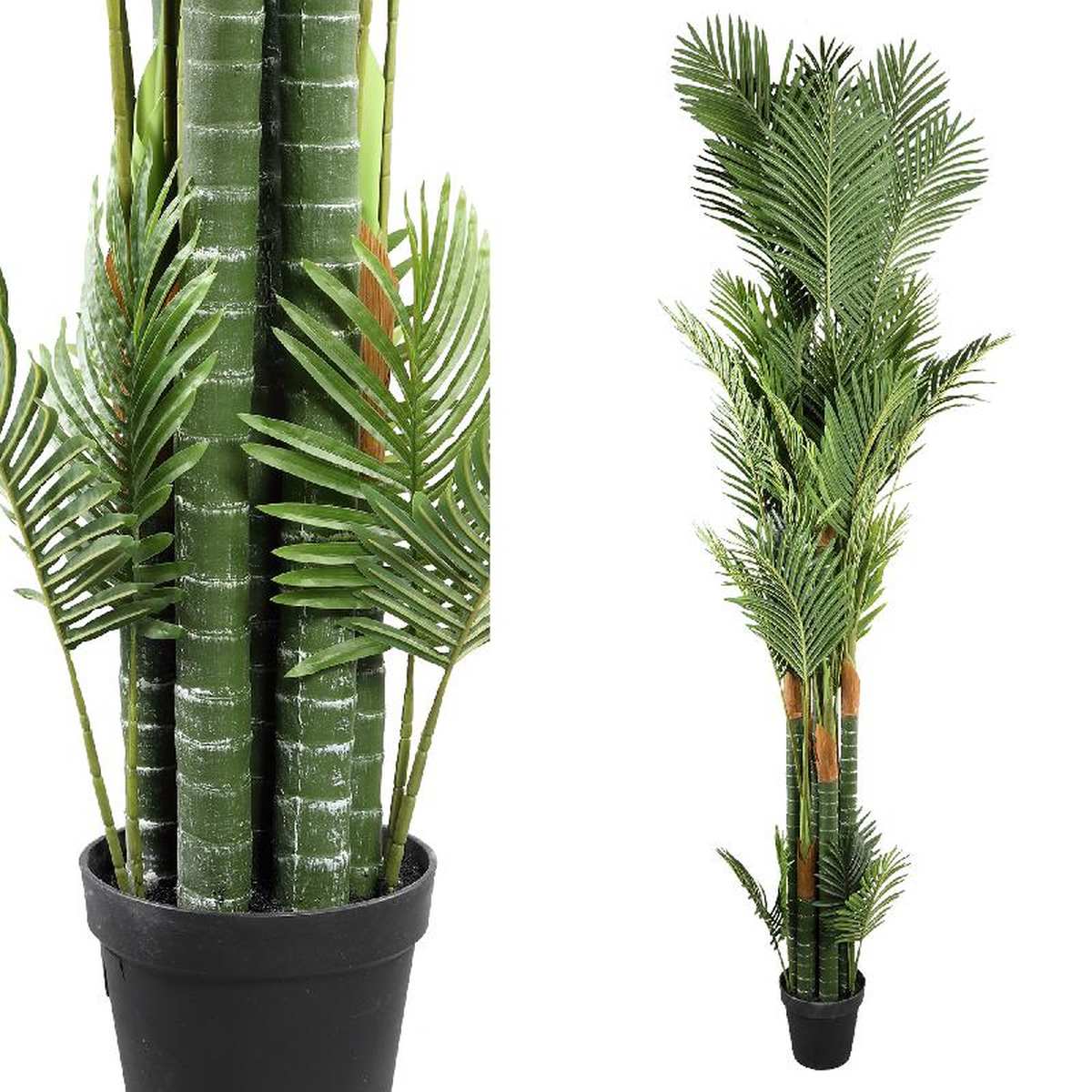 Ptmd hawaii palm plante d'arte - 200 x 145 x 250 cm - pot en plastique - vert