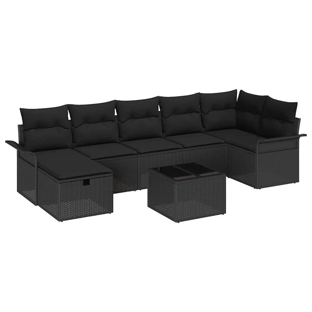 Ensemble de canapé de jardin 8 pc poly rotin