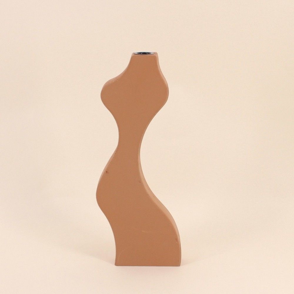 Bougeoir design terracotta 34cm