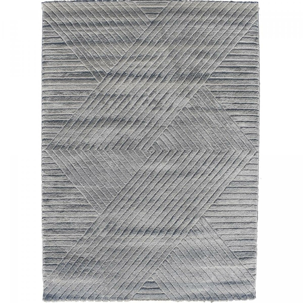 Tapis salon 160x220 lyn9 d gris, tapis ton sur ton moderne