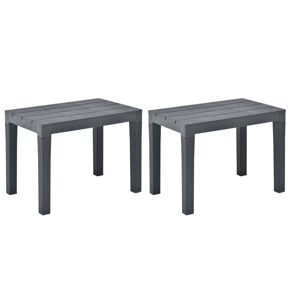 Bancs de jardin 2 pcs anthracite plastique