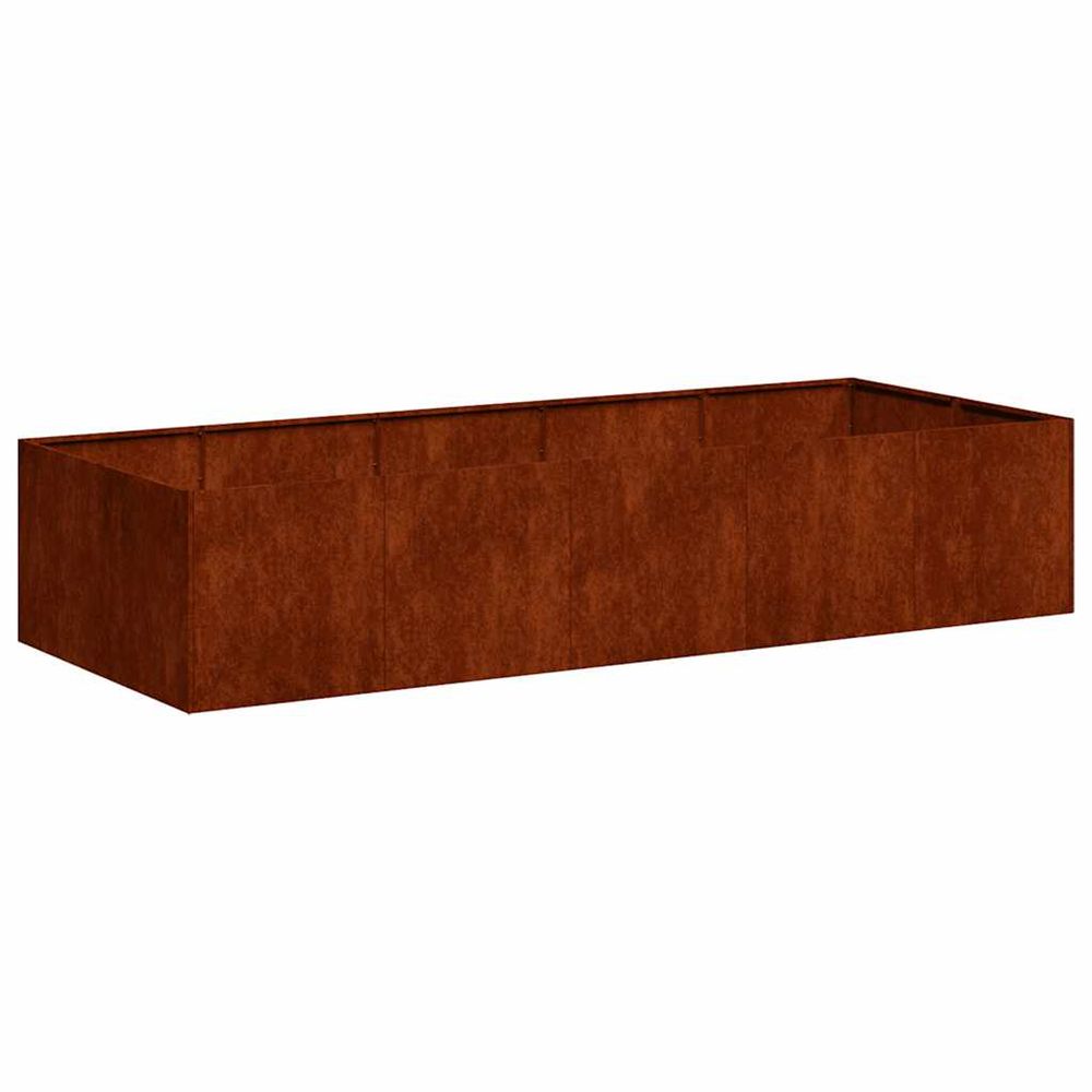 Jardinière d'extérieur rouillé 200x80x40 cm acier inoxydable